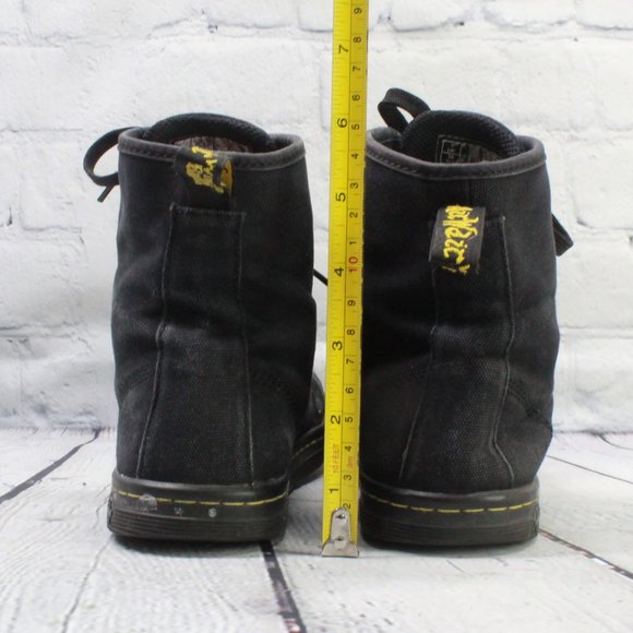 Dr. Martens Shoreditch Black Canvas Lace Up Ankle Boots Size 7 M - Picture 9 of 10